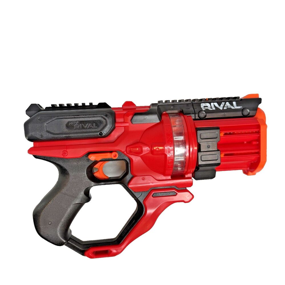 Nerf Rival Roundhouse XX-1500 Red Blaster Clear Rotating Chamber EUC Tested!